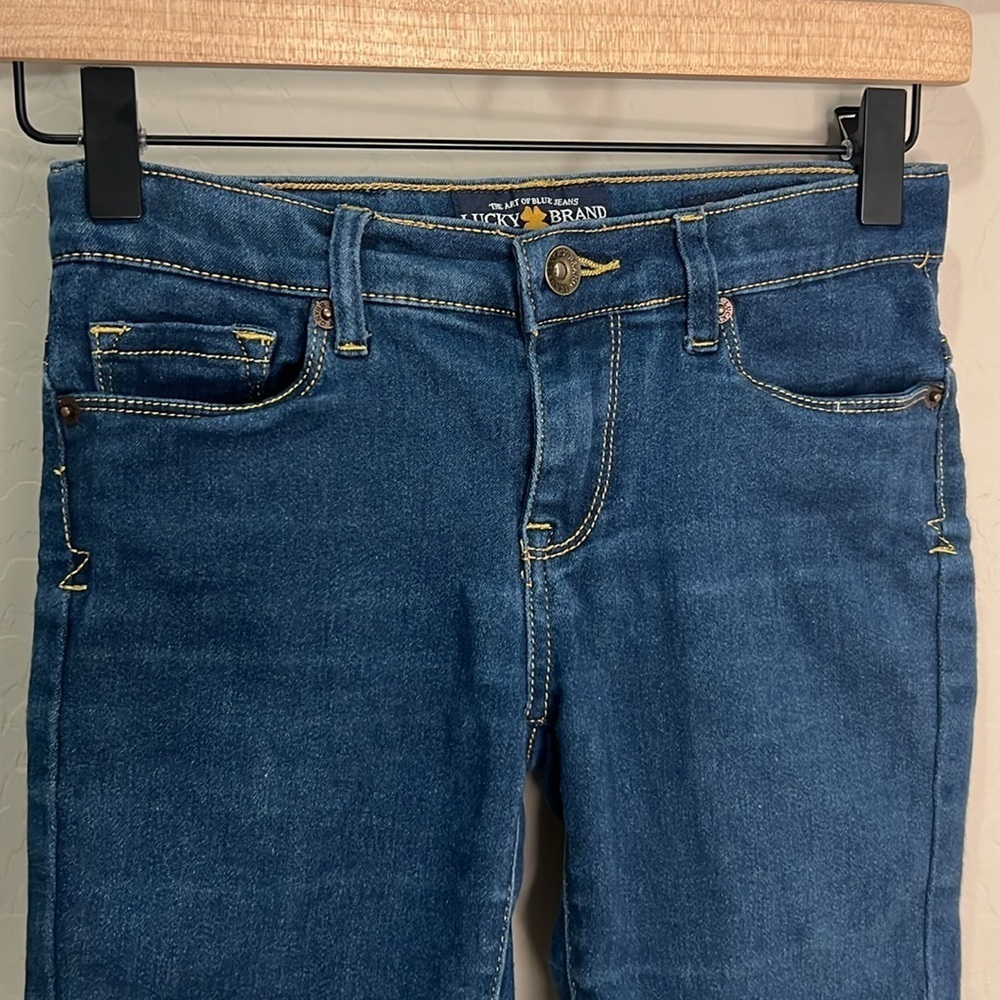 Lucky Brand Girls Jean Shorts Bermuda Vintage Long Zoe Jegging Adjustable Waist - Picture 3 of 12